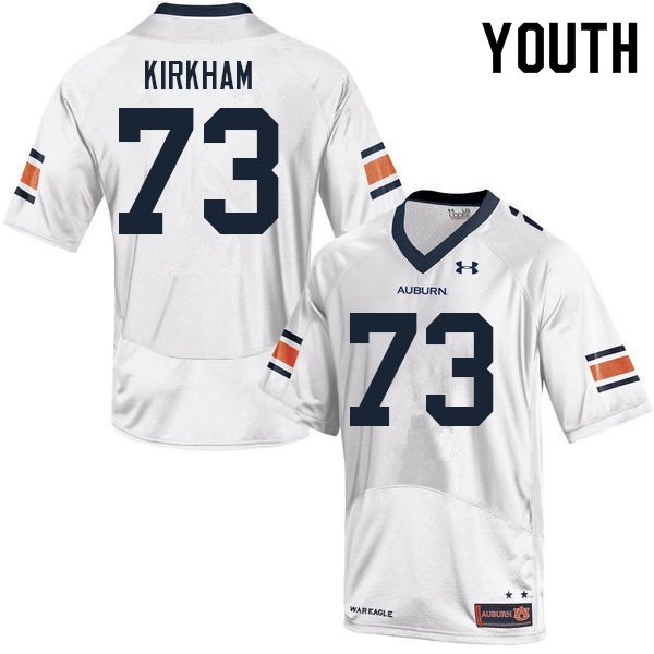 Youth #73 Thomas Kirkham Auburn Tigers College Football Jerseys Sale-White